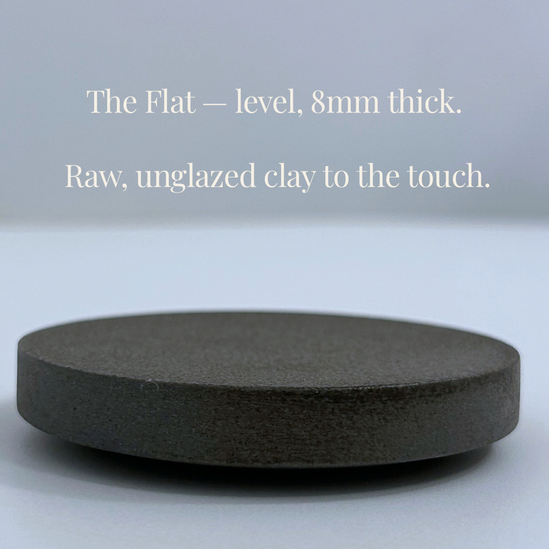 "Full Moon" — Round Suzu-yaki Incense Holder