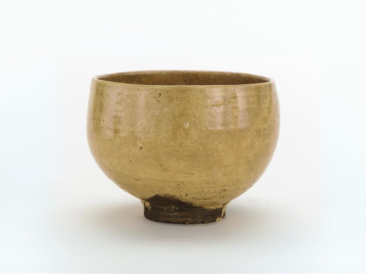 Hagi ware Japanese tea bowl